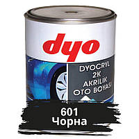 601 Чорна Акрилова фарба для авто DYO 1 кг (без затверджувача)