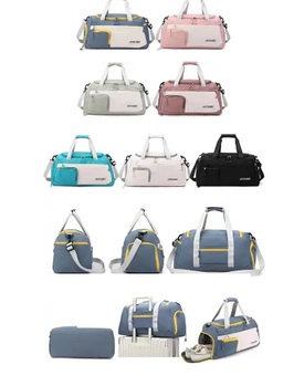 Сумка спортивна дорожня 51*25 см на блискавці з довгим ремінцем із різних варіантів Inna