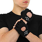 Рукавиці для фітнесу спортивні Zelart Hard Touch 4462 розмір XL Black-Grey, фото 10