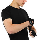 Рукавиці для фітнесу спортивні Zelart Hard Touch 4462 розмір XL Black-Grey, фото 8