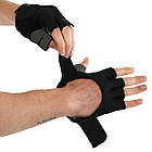 Рукавиці для фітнесу спортивні Zelart Hard Touch 4462 розмір XL Black-Grey, фото 4