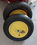Колесо на тачку садово-будівельне пневмо Budmonster 3.5х8 о/d=16 мм d = 36 см втулка 100 мм, фото 4