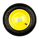 Колесо на тачку садово-будівельне пневмо Budmonster 3.5х8 о/d=16 мм d = 36 см втулка 100 мм, фото 2