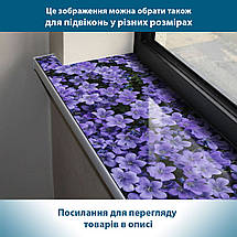 Покриття для столу, м'яке скло з фотодруком, Клумба фіолетових квітів 60 х 100 см (1,2 мм) МСПБ-tx380, фото 5