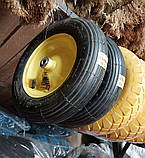Колесо на тачку садово-будівельне пневмо Budmonster 3.5х8 о/d=16 мм d = 36 см втулка 100 мм, фото 9