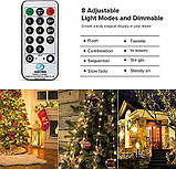 Fairy Lights Живлення від мереж, 8M 8 режимів Низьковольтні казкові вогні Водонепроникний з дистанційним таймером струнні, фото 2