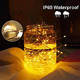 Fairy Lights Живлення від мереж, 8M 8 режимів Низьковольтні казкові вогні Водонепроникний з дистанційним таймером струнні, фото 3