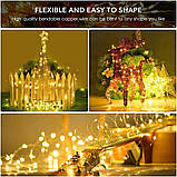 Fairy Lights Живлення від мереж, 8M 8 режимів Низьковольтні казкові вогні Водонепроникний з дистанційним таймером струнні, фото 6