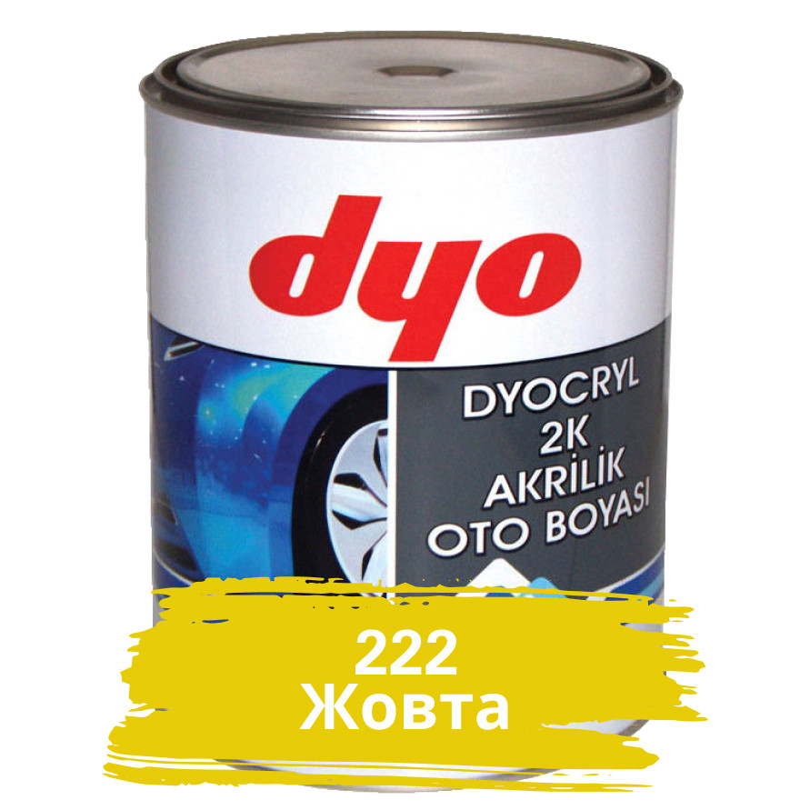 222 Жовта Акрилова фарба DYO 1 л (без затверджувача), фото 1