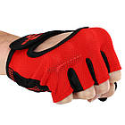 Рукавиці для фітнесу спортивні Zelart Hard Touch 4460 розмір S Red-Black, фото 2