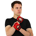 Рукавиці для фітнесу спортивні Zelart Hard Touch 4460 розмір S Red-Black, фото 8