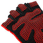 Рукавиці для фітнесу спортивні Zelart Hard Touch 4460 розмір S Red-Black, фото 5