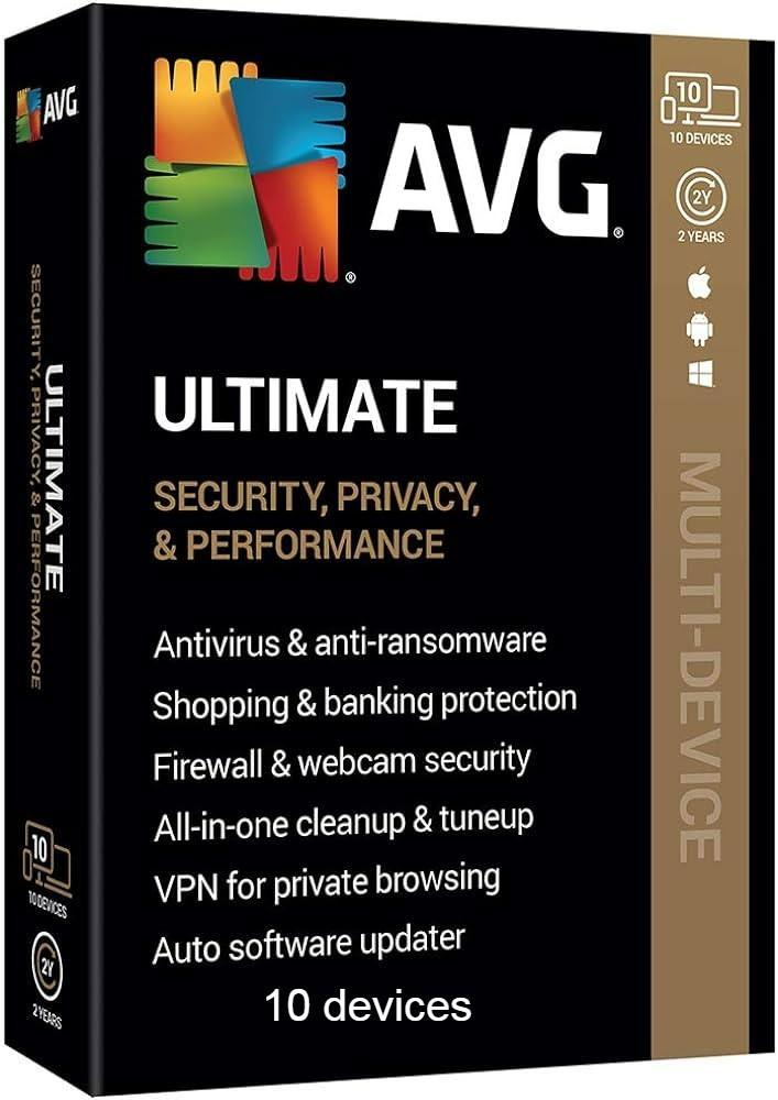 Антивірус AVG Ultimate для 10 пристроїв на 1 рік