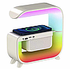 Акумуляторний нічник G-Smart G3 mini RGB з Bluetooth колонкою та зарядкою для телефону, фото 3
