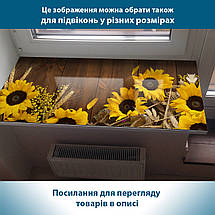 Покриття для столу, м'яке скло з фотодруком, Соняшники на дерев'яному столі 60 х 100 см (1,2 мм) МСПБ-tx379, фото 4