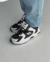 Чоловічі кросівки New Balance 530 White Black Нью Беланс 530 білі шкіра текстиль демісезон, фото 4