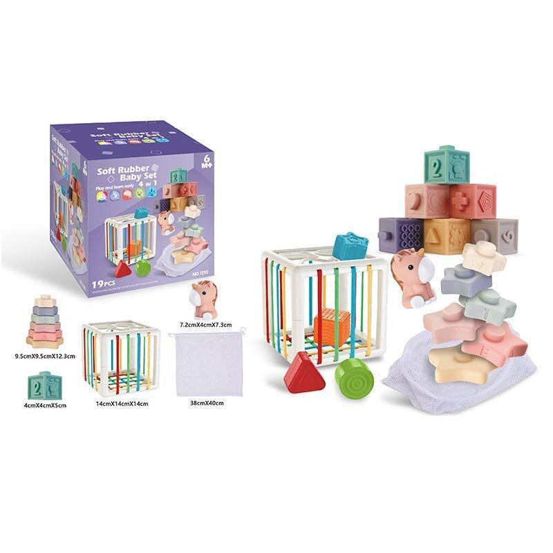 Розвиваючий набір 4в1 для найменших 1292 Soft Rubber Baby Set