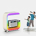 Нічний світильник акумуляторний RGB G-Smart G3 mini + Bluetooth колонка + бездротова зарядка для телефону, фото 6