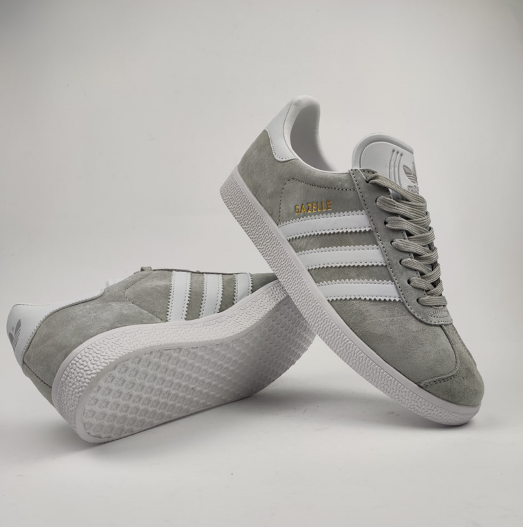Кросівки чоловічі Adidas Gazelle Grey Адідас Газель світло сірі замшеві