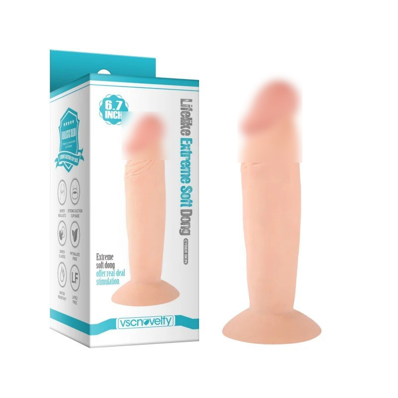 Фалоїмітатор на присоску Lifelike Extreme Soft Dong 6.7