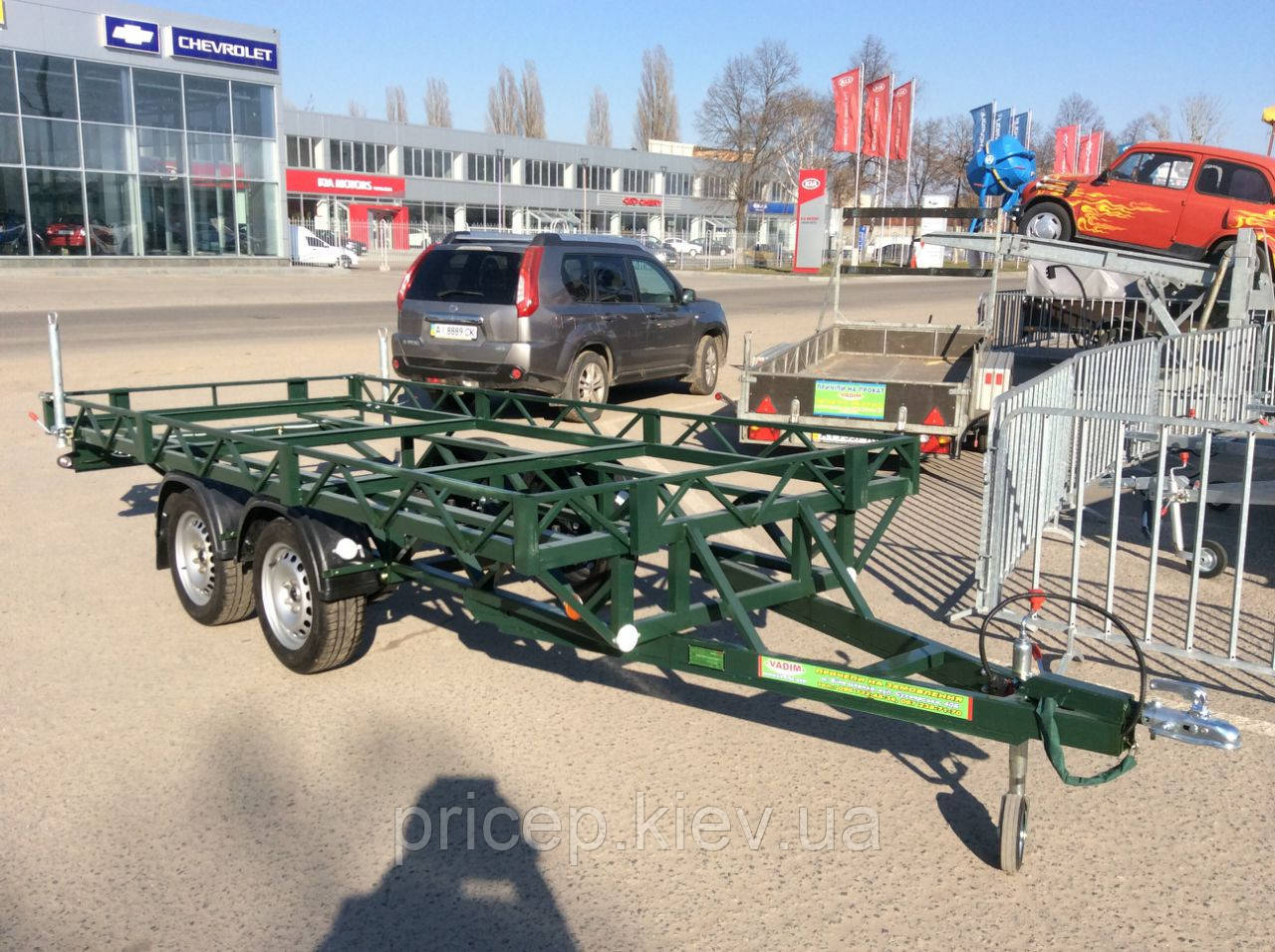 Причіп майданчик для ульєв 4 мх2м. Без гальм. Краска., фото 1