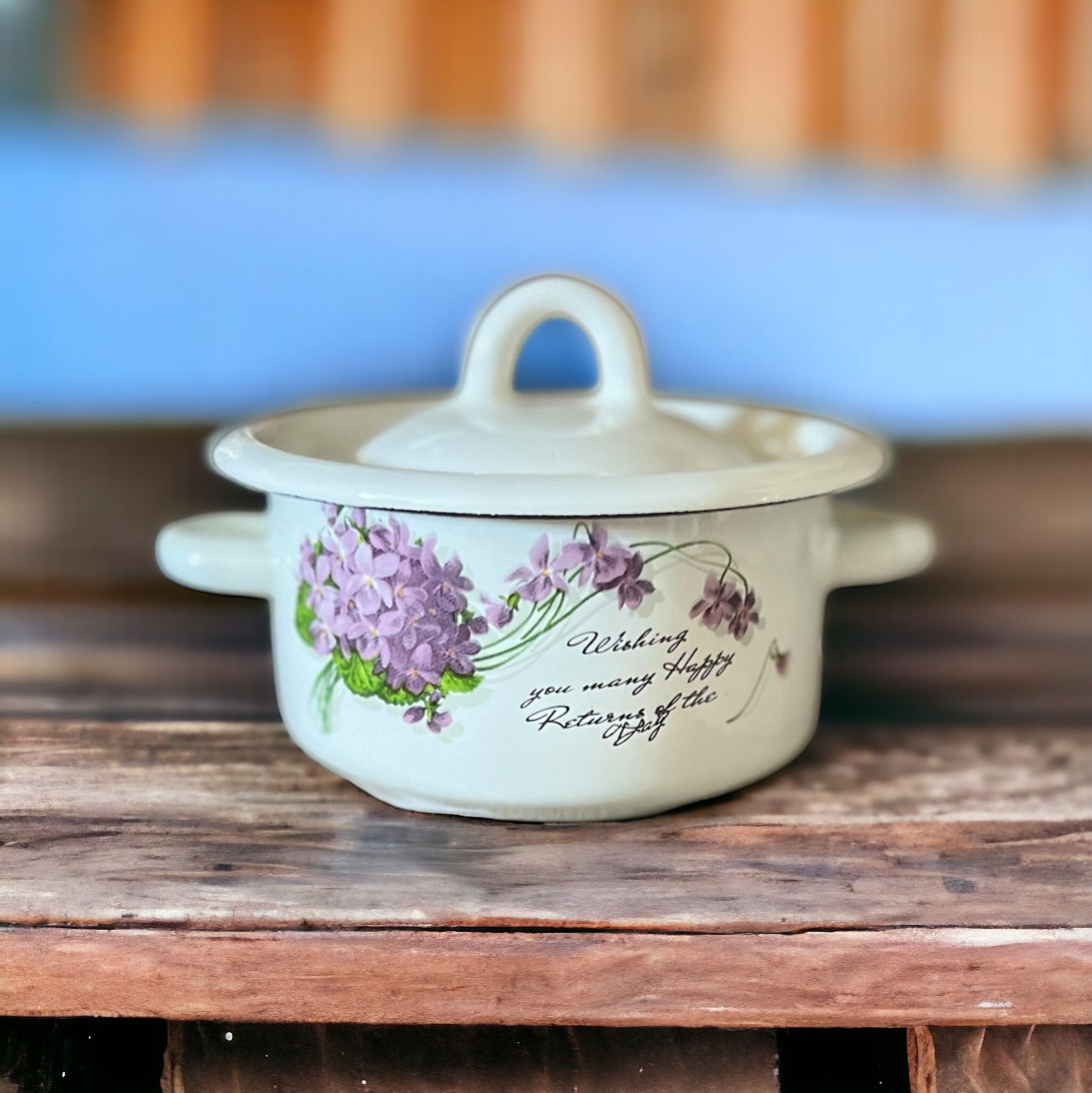 Каструля емальована 0.4л Віола молочна Idilia 16031/2