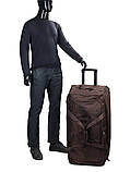 Сумка на колесах гігант XL корич 85х39х42см/134л/3.8кг/Snowball 371-82, фото 8