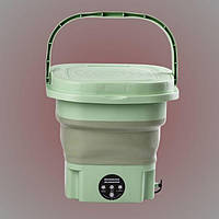 Портативна пральна машина на 8 л Mini Folding Washing Machine, складана міні пралка Зелена XE14Y-Green
