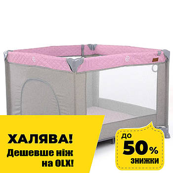 Дитячий ігровий манеж El Camino ME 1097 CASTLE Pink Gray Сіро-рожевий