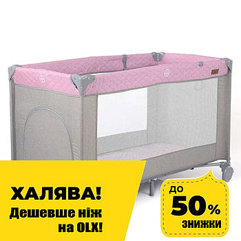 Дитячий ігровий манеж El Camino ME 1096 ACTIVE Pink Gray Рожево-сірий