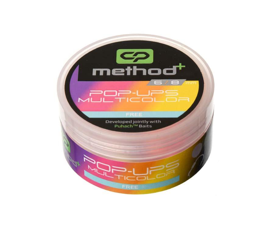 Бойли Carp Pro Method Multicolor Pop Ups 8/6мм Free приманка для риболовлі, фото 1