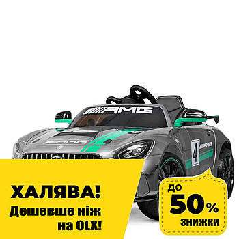 Дитячий електромобіль Mercedes Benz (2 мотори 35W, акум 12V7AH, підсвічування коліс) Bambi M 4050EBLRS-11 Сірий