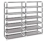 🤎Тканинна шафа для взуття 12 полок Danlion Orion YQF-2266 116х30х110см, портативний стелаж, фото 5