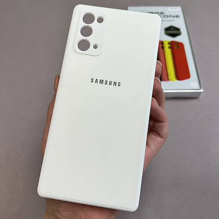 Чохол для Samsung Galaxy Note 20 чохол з мікрофіброю захистом камери на телефон самсунг нот 20 білий s1q, фото 1