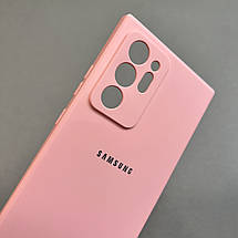 Чохол для Samsung Galaxy Note 20 Plus чохол з мікрофіброю захистом камери на самсунг нот 20 плюс рожевий s1q, фото 4