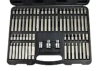 Набір біт Torx, Spline, Hex, Ribe 75 шт Geko Комплект бітів торкс, сплайн