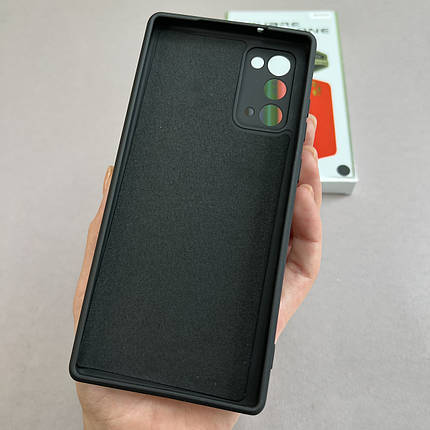 Чохол для Samsung Galaxy Note 20 чохол з мікрофіброю захистом камери на телефон самсунг нот 20 чорний s1q, фото 3