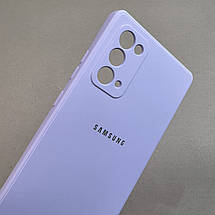 Чохол для Samsung Galaxy Note 20 чохол з мікрофіброю захистом камери на телефон самсунг нот 20 бузковий s1q, фото 4