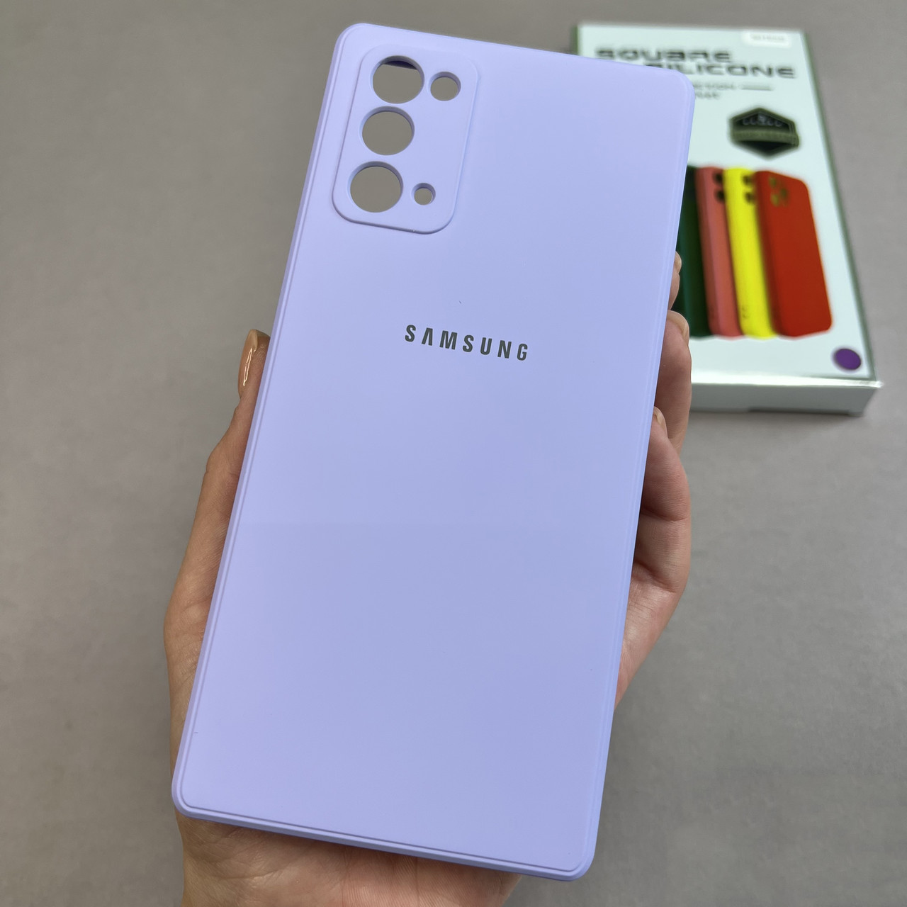 Чохол для Samsung Galaxy Note 20 чохол з мікрофіброю захистом камери на телефон самсунг нот 20 бузковий s1q