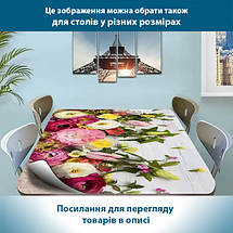 Покриття для підвіконня, м'яке скло з фотодруком Квіти, 35 х 100 см, ПО-fl103377, фото 6