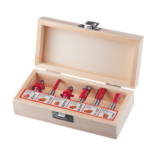 Набір фрез для деревини, 6 од. INTERTOOL HT-0072, фото 1