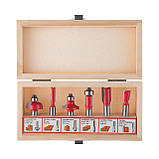 Набір фрез для деревини, 6 од. INTERTOOL HT-0072, фото 2