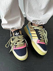 Жіночі кросівки Adidas Forum Bad Bunny Benito Beige Yellow Blue GZ2009, фото 4