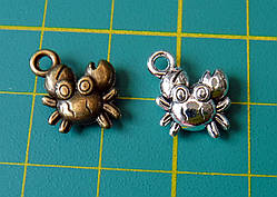 Підвіска металева .Краб, 13х17 мм