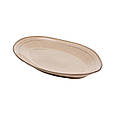 Тарілка обідня для сервірування столу овальна керамічна плоска 33.5 х 23 см сервірувальне блюдо Lugi, фото 2