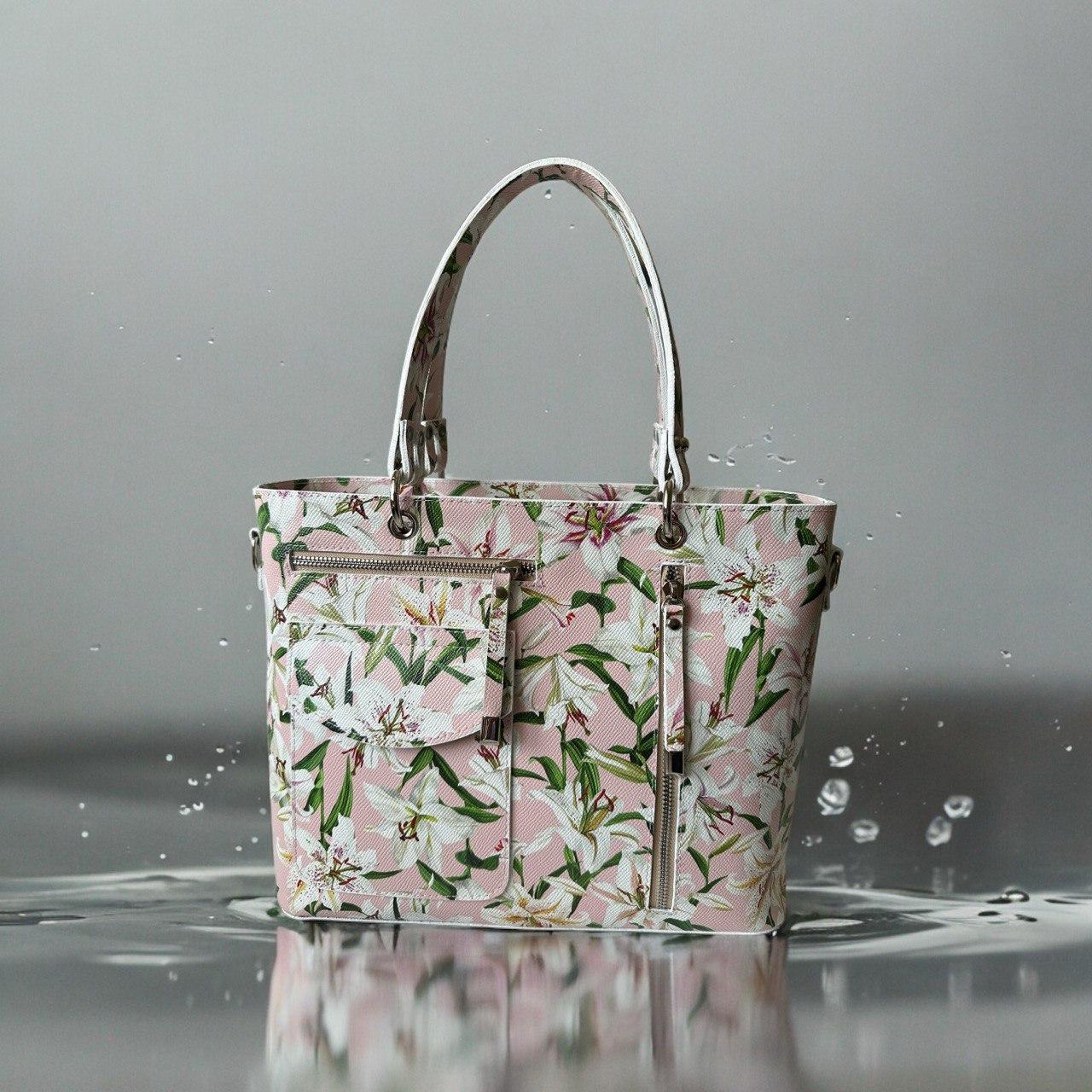 Сумка жіноча Betty Pretty з натуральної шкіри різнобарвна 950WHITEFL