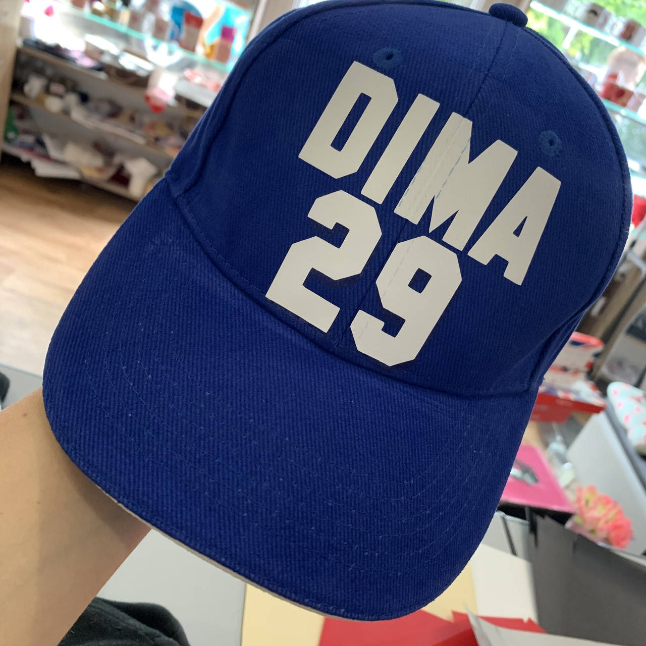 

Кепка Бейсболка с Принтом с Надписью Dima 29 Любое имя и цифра