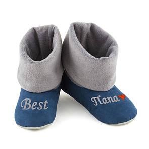 Хатні капці з манжетом із вишивкою Best Папа