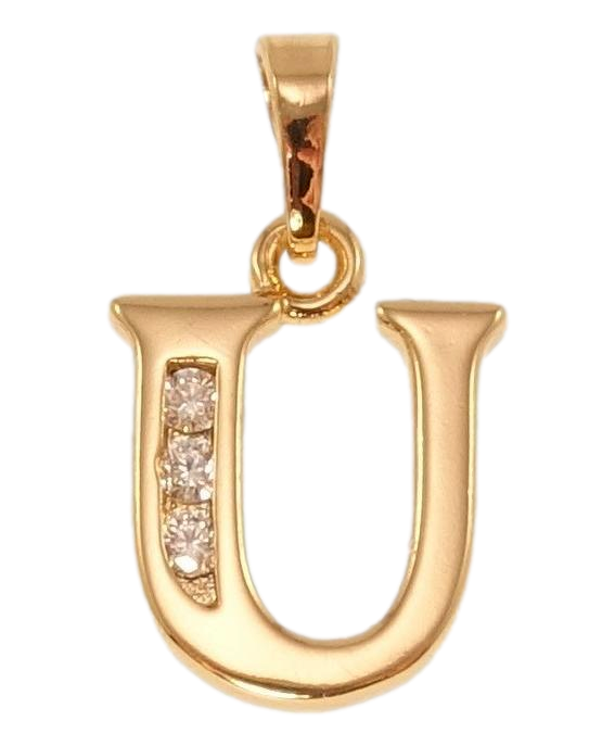 Кулон Xuping Позолота 18K "Літера U"