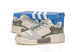 Жіночі кросівки кеди Adidas Forum Low 84 весна-осінь повсякденні замшеві. Живе фото, фото 4